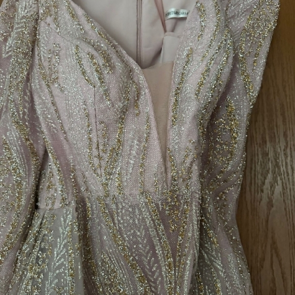 Gold Sequin Embellished Maxi Gown - Picture 7 of 16